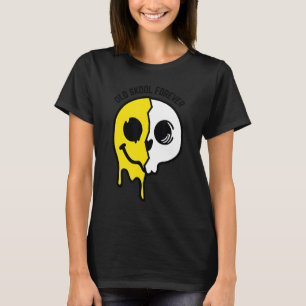 Camiseta Antiguo Skool Forever Skull Face Original Raver Ra