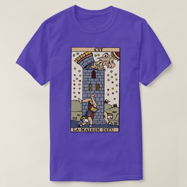 Camiseta Antiguo Tarot d XVI La Maison Dieu (Diseño del anverso)