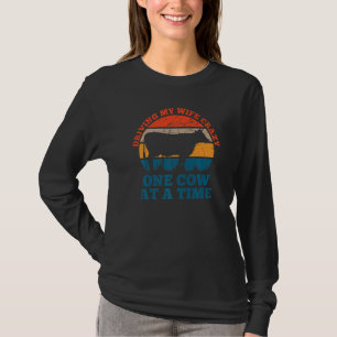 Camiseta Antiguo Volviendo loca a mi esposa una vaca a la v
