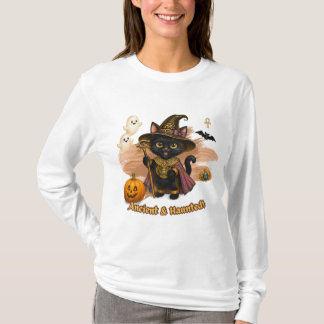 Camiseta Antiguo y Embrujado - Gato Egipcio Lindo de Hallow