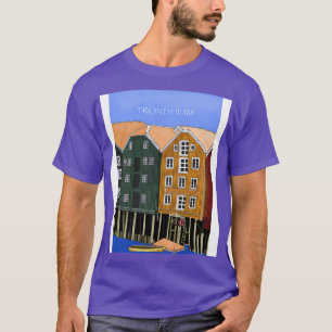 Camiseta Antiguos almacenes Trondheim Noruega 1