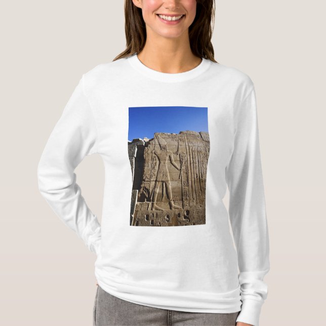 Camiseta Antiguos jeroglíficos en la pared, Templo de Karna (Anverso)