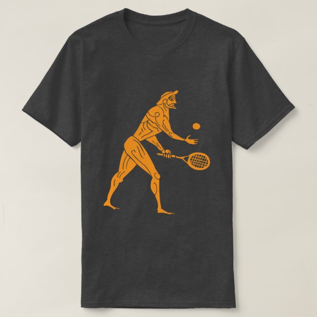 Camiseta Antiguos olímpicos modernos jugando al tenis oscur (Diseño del anverso)