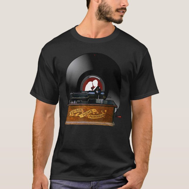 Camiseta Antiguos registros fonográficos (Anverso)