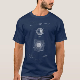 Camiseta Antique Golf Ball 1902, dibujo de patentes