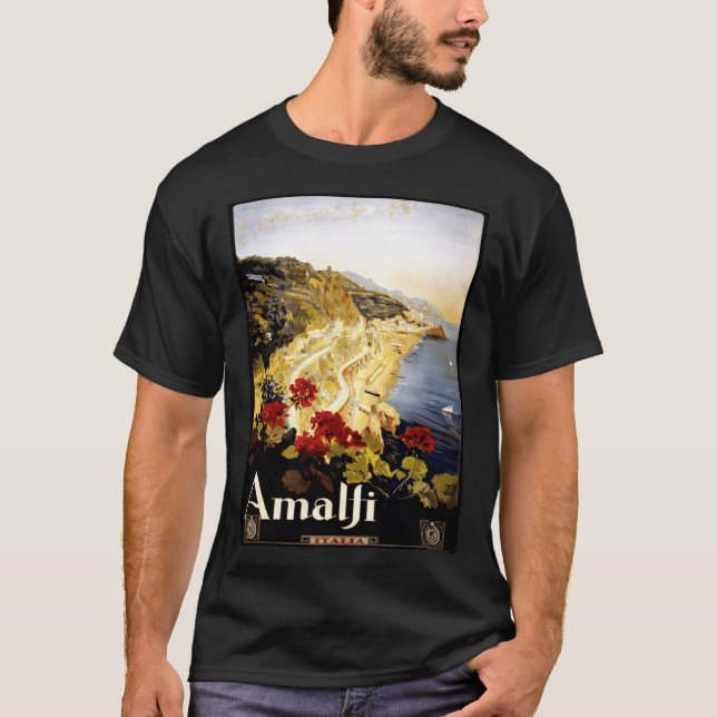 Camiseta Antique Illustration Italy Amalfi Coast Antique Jo (Anverso)