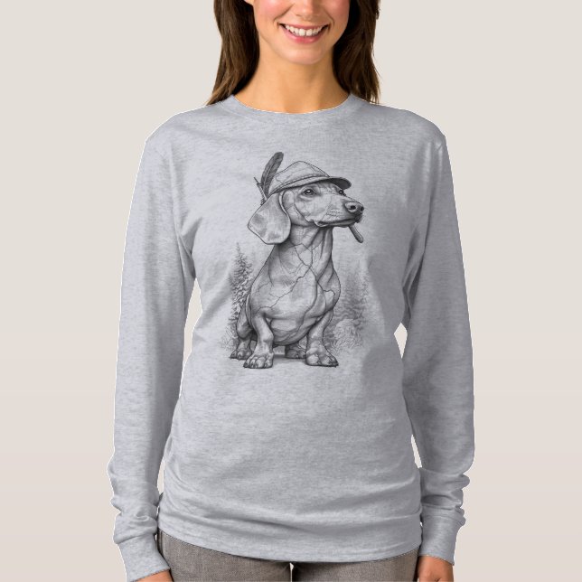 Camiseta Antique Marble Dachshund (Anverso)
