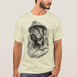 Camiseta Antique Marble Fireman Rottweiler