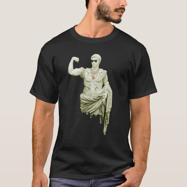 Camiseta Antique Statue Drip Iced Out Flex Drippy Gold Chai (Anverso)