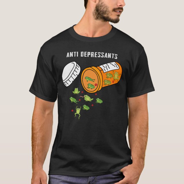 Camiseta Antirdepresivos Pils Animales De Ranas Verdes (Anverso)