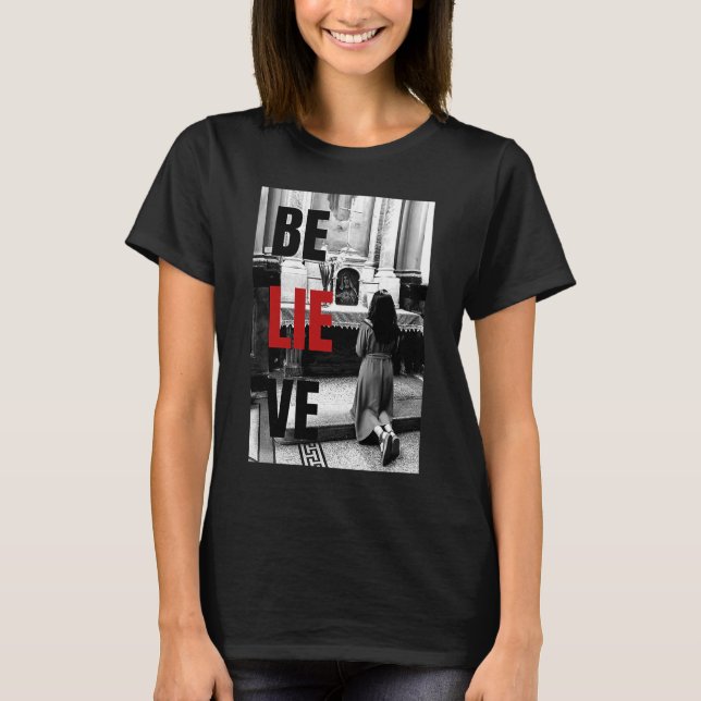 Camiseta Antireligioso anticrista Satanás ateo Dios no (Anverso)