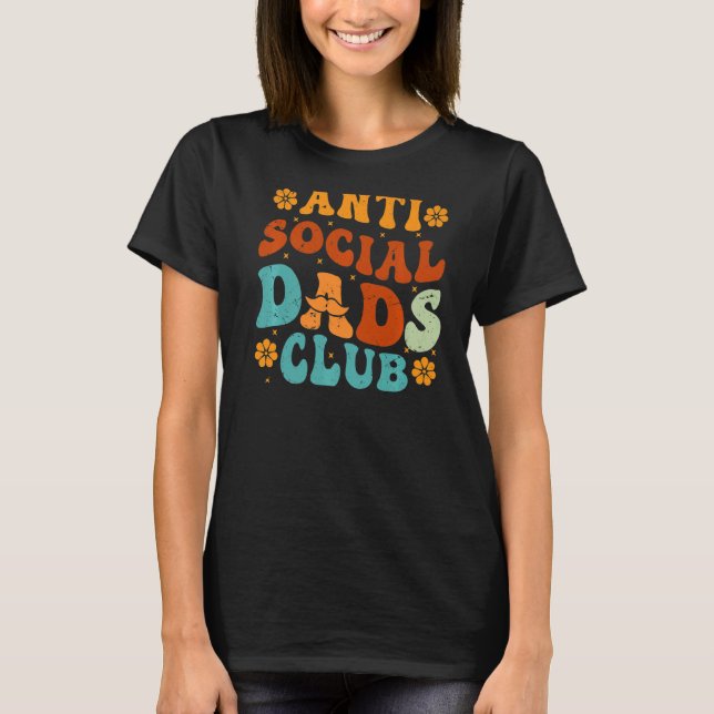 Camiseta Antisocial Dads Club Retro Funny Dad Life (Anverso)