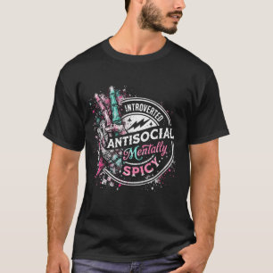 Camiseta Antisocial Introvertido y Mentalmente Picante