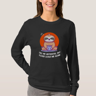 Camiseta Antisocial Leave Me Alone Funny Introvert Humor Ho