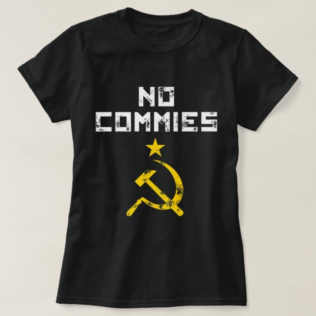 Camiseta Antisocialista no comete anticomunista por hombres (Diseño del anverso)