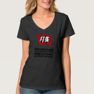 Camiseta Antisocialista y Comunista Político Cómo Terminar
