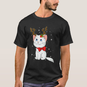 Camiseta Antleras de Reno para Gatos de Navidad para Hombre