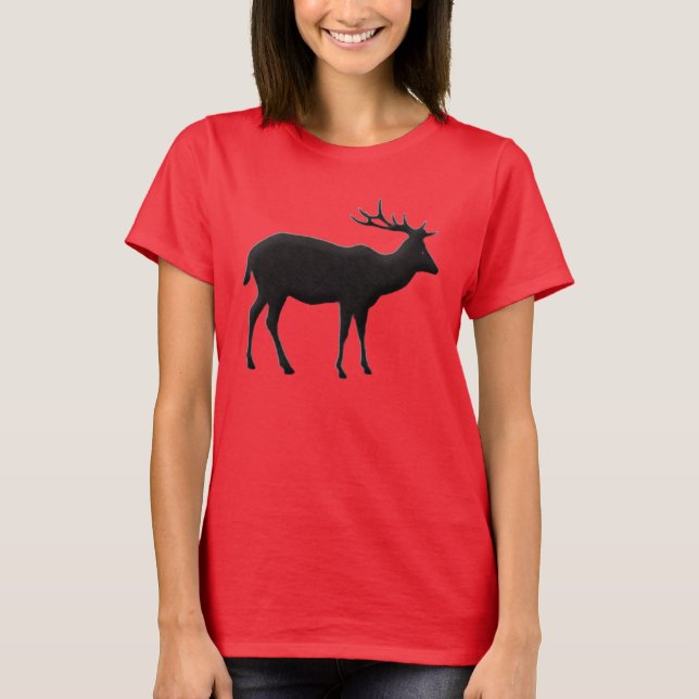 Camiseta Antlered Deer Stag Wildlife Art (Anverso)