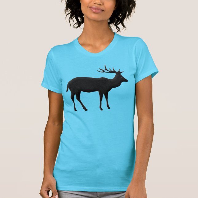Camiseta Antlered Deer Stag Wildlife Art (Anverso)