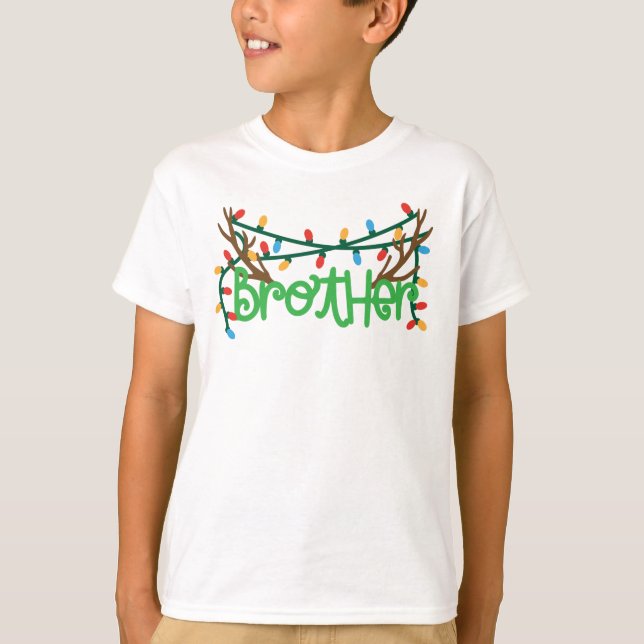 Camiseta Antlers de renos navidades | Hermano (Anverso)