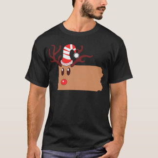 Camiseta Antlers de renos Pennsylvania Santa