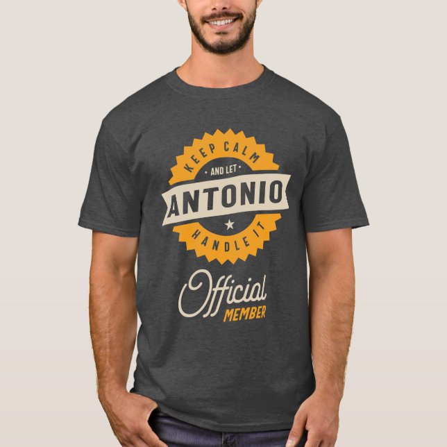 Camiseta Antonio Nombre Personalizado Regalo de cumpleaños (Anverso)