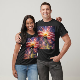 Camiseta Antorcha de la Libertad del 4 de Julio Fuegos Arti