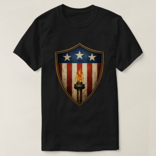 Camiseta Antorcha del Escudo Patriótico Llama de la Liberta