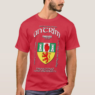 Camiseta Antrim Ireland Escudo Escudo de armas de Irlanda