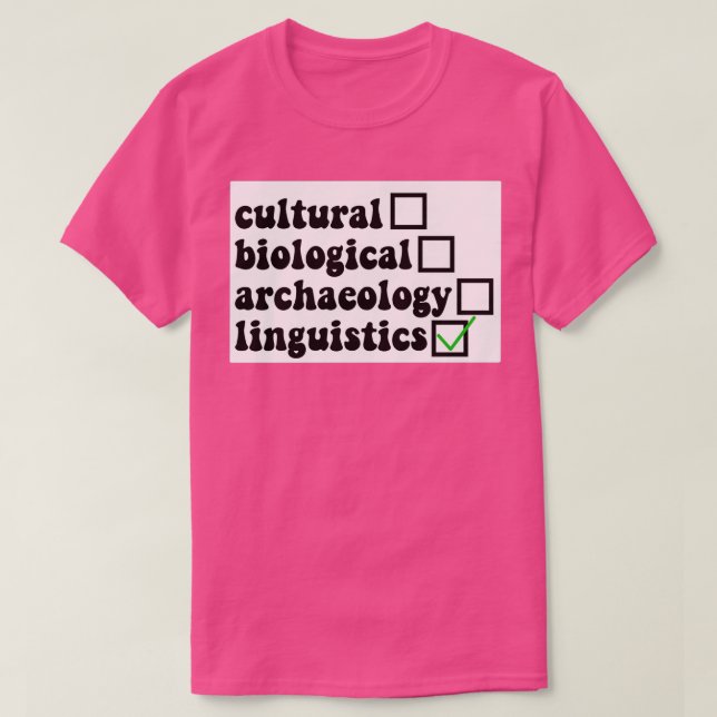 Camiseta Antropología lingüística (Diseño del anverso)