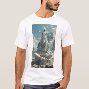 Camiseta Antropomórfica del Caballo Blanco Meditac