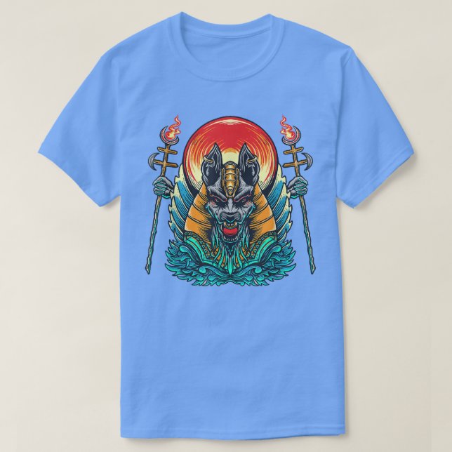 Camiseta Anubis Antiguo Dios Egipcio De La Muerta Anpa Egip (Diseño del anverso)