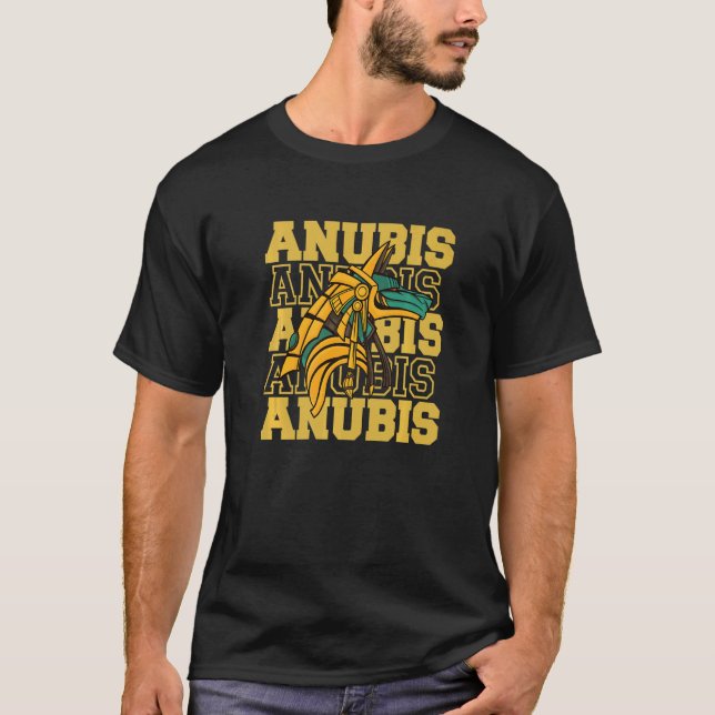 Camiseta Anubis Antiguo Egipto Dios del Faraón Egipcio Muer (Anverso)
