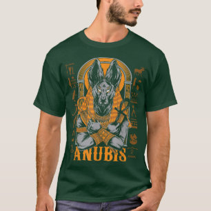 Camiseta Anubis Antiguo Egipto Jeroglífico Vintage