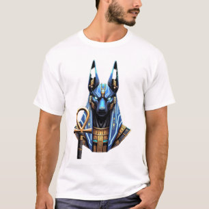 Camiseta Anubis Cyberpunk - Dios Neon Egipcio del Más Allá