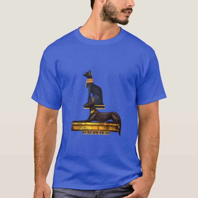 Camiseta Anubis Hound y Bastet Feline (Anverso)