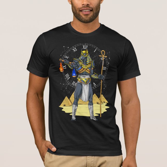 Camiseta Anubis Matiología del Dios Antiguo Egipcio Ankh (Anverso)