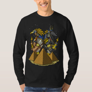 Camiseta Anubis Ra Egyptian Gods Antiguas Pyramids Mytholog