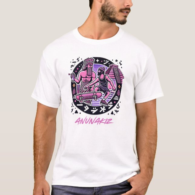Camiseta Anunakiz Skater Enki y Anunnaki Vibes (Anverso)