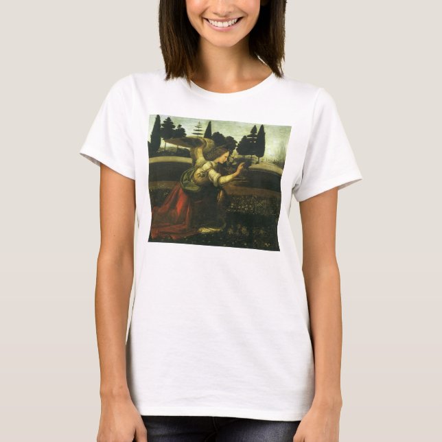 Camiseta Anunciación del Señor por Leonardo da Vinci (Anverso)