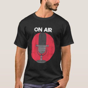 Camiseta Anunciante de programa de radio por micrófono en A