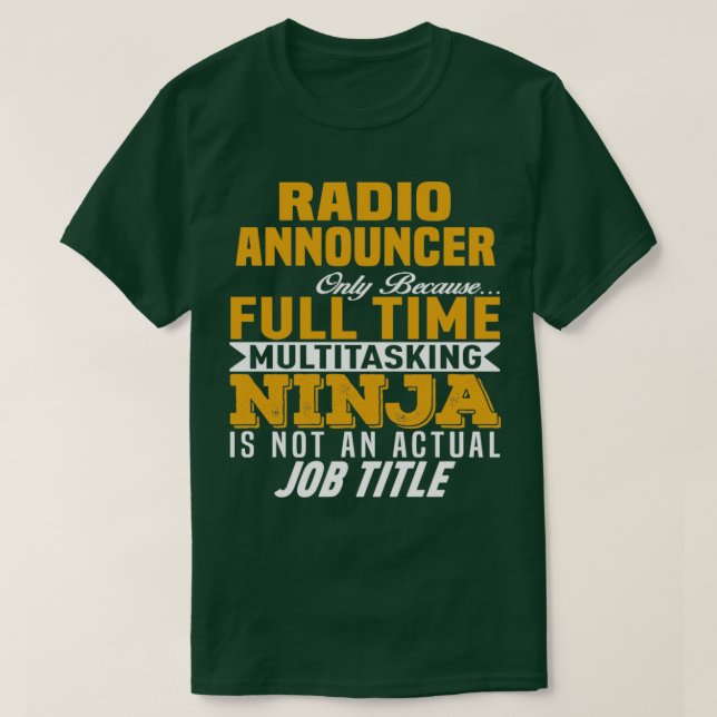 Camiseta Anunciante de radio 12 (Diseño del anverso)