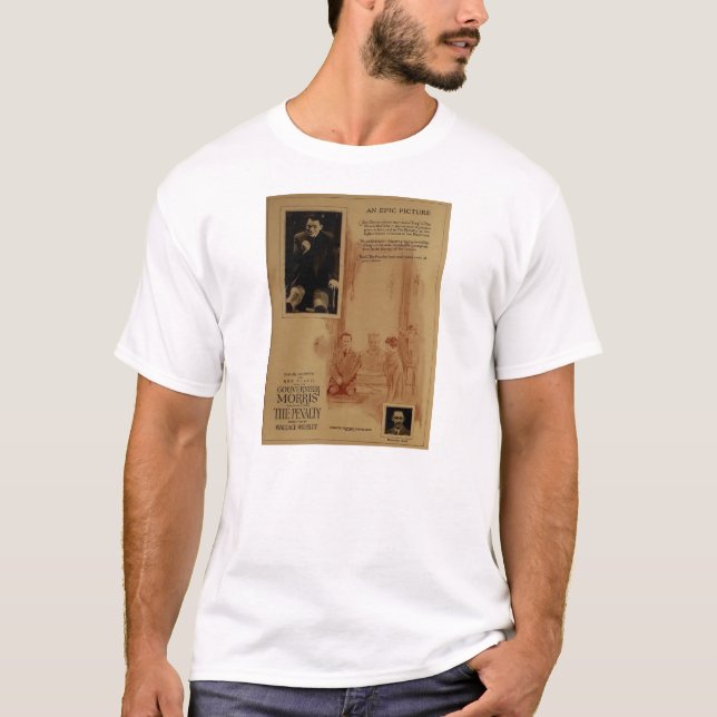 Camiseta Anuncio 1920 del expositor de la película muda de (Anverso)