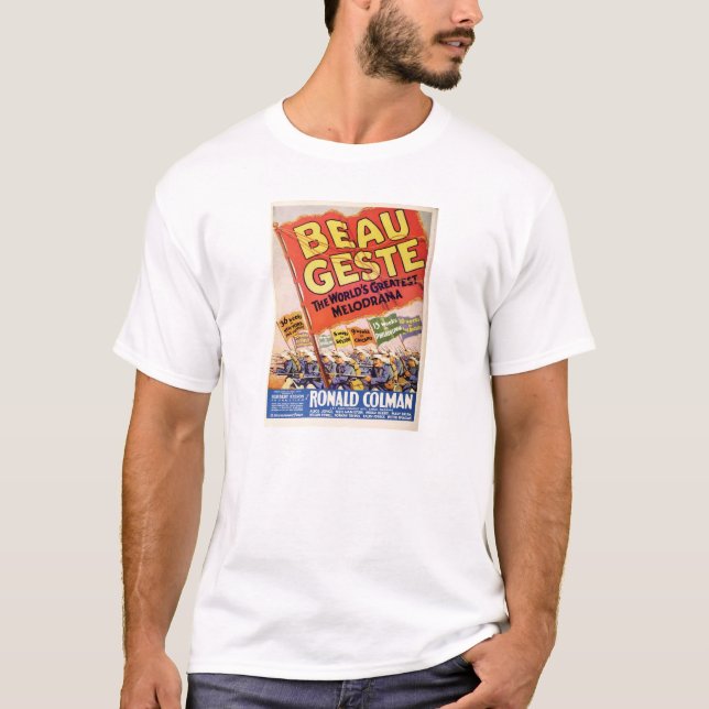 Camiseta Anuncio 1927 del expositor de la película muda de (Anverso)
