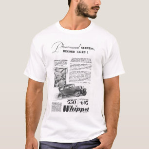 Camiseta Anuncio 1929 del auto del vintage de Whippet