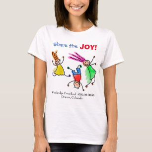 Camiseta Anuncio alegre de los niños