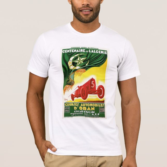 Camiseta Anuncio argelino francés de la raza auto del (Anverso)