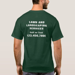 Camiseta Anuncio comercial del servicio de paisajismo de cu
