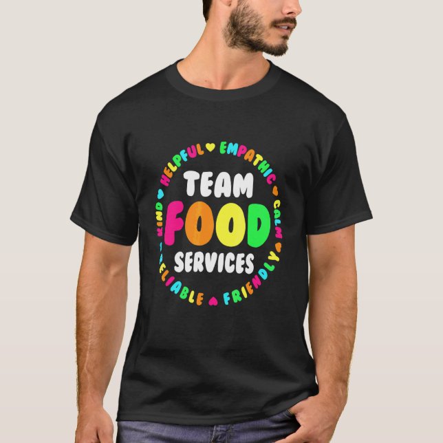 Camiseta Anuncio de Ayudante de Equipo de Servicios de Alim (Anverso)