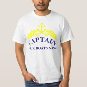 Camiseta Anuncio de barcos con capitán de barco